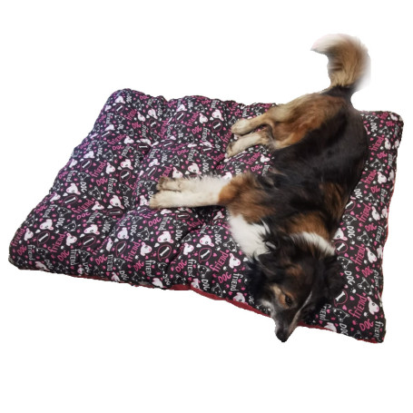 Coussin géant animaux Dog Friend rose 130x80 cm