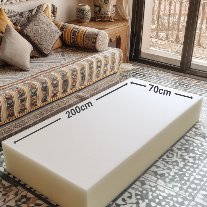 Mousse canapé salon marocain sedari 200cmx70cm Olivers