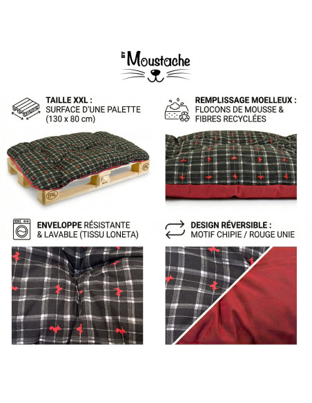 Coussin pour chiens Fabriqué en France By Moustache