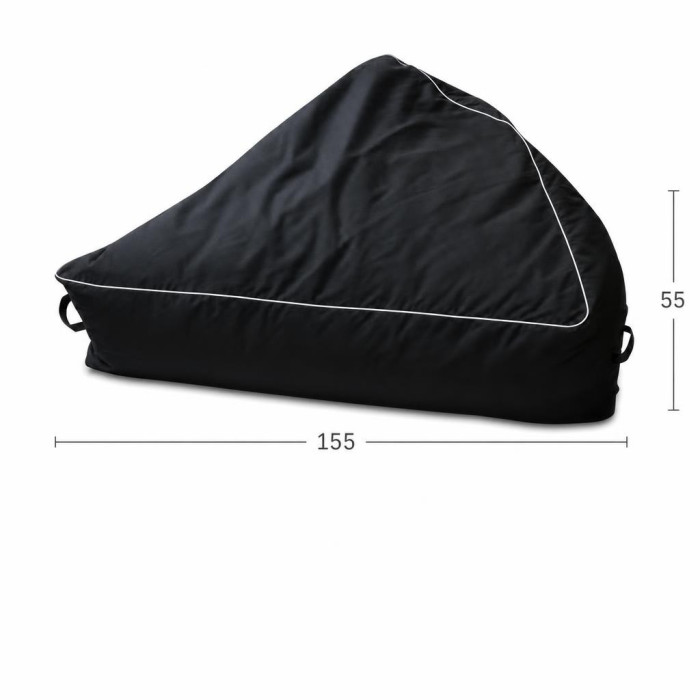 Pouf banane géant noir 155 cm