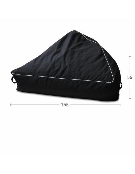 Pouf banane géant noir 155 cm