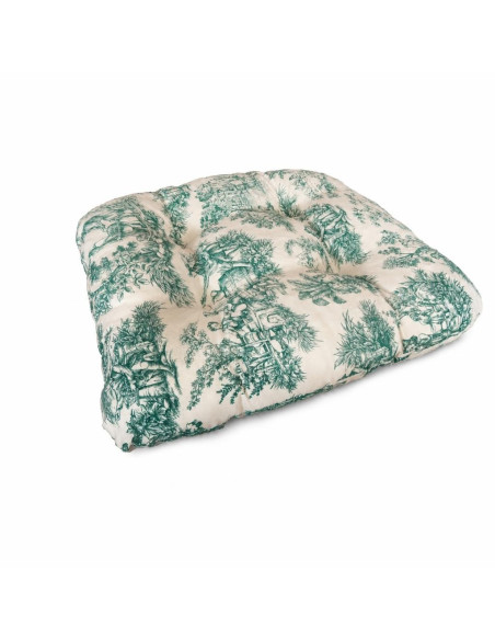 Coussin pour chat et petit chien toile de Jouy 60x55 cm