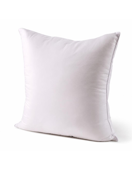 Oreiller grand confort 60x60 cm fibre polyester sur fond blanc