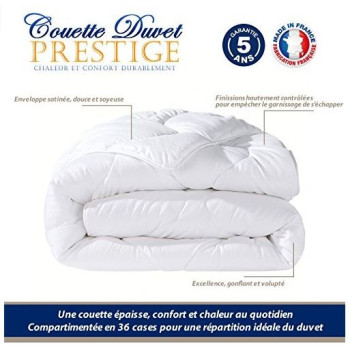 Couette Duvet Luxe 220x240 cm ⭐️ 80% Duvet Oie Blanc 20% Plumettes