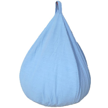 Pouf Poire Enfant bleu gaufré pas cher FABRIQUE EN FRANCE 2
