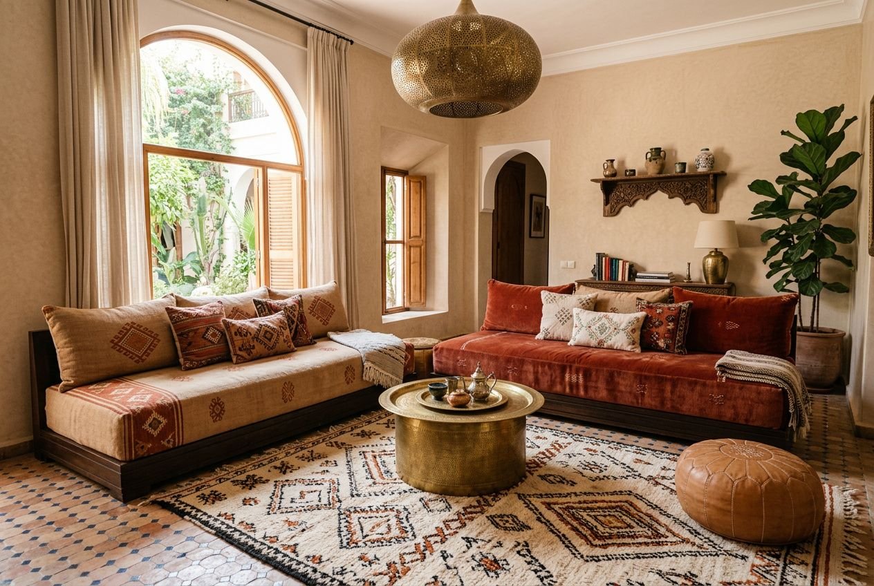 Aménagement salon marocain moderne : idées déco et design
